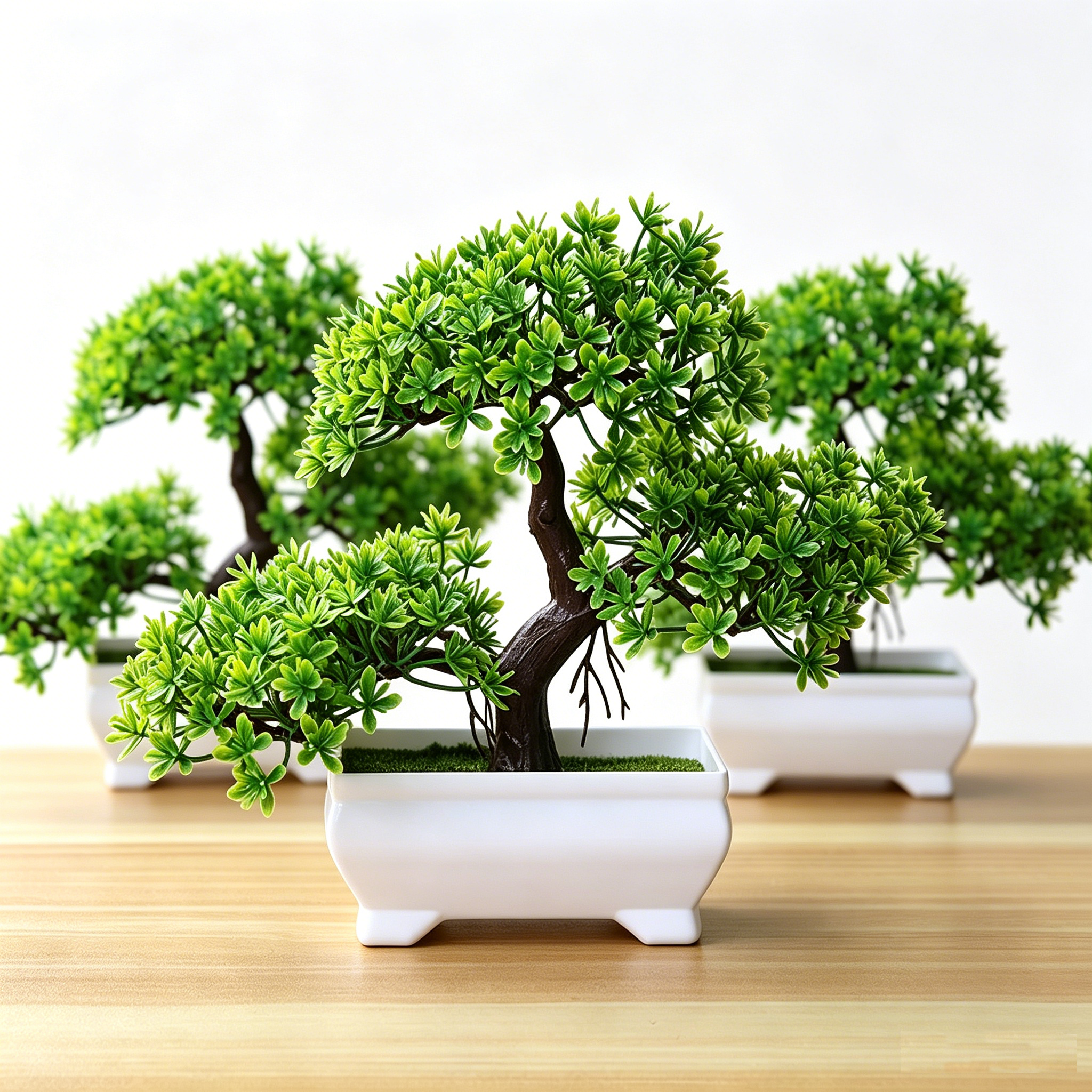 Bonsai Garden For Home - 1/2 Peças de Árvore Bonsai Artificial,