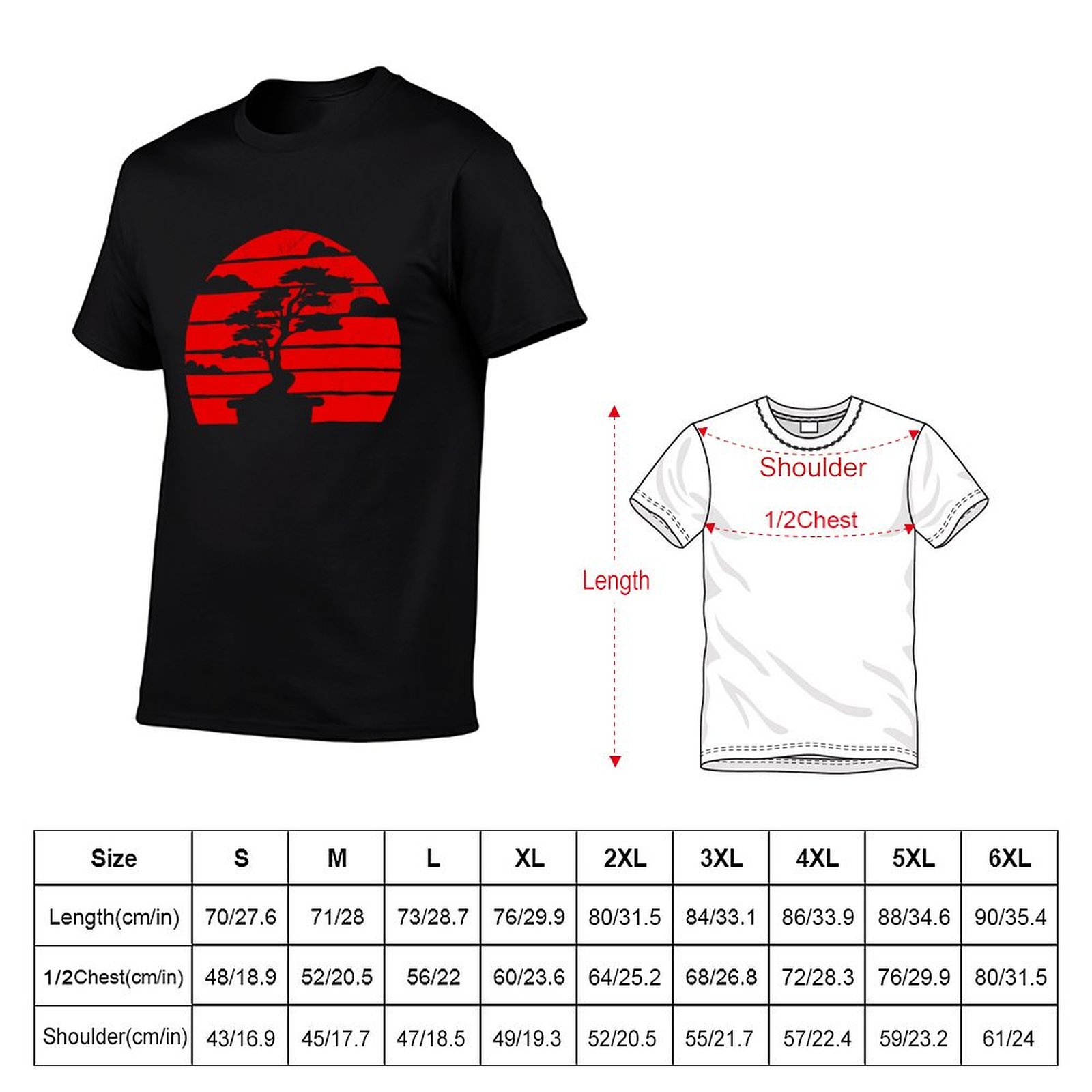 Camiseta masculina com estampa - Bonsai Garden Japan avaliação e preço