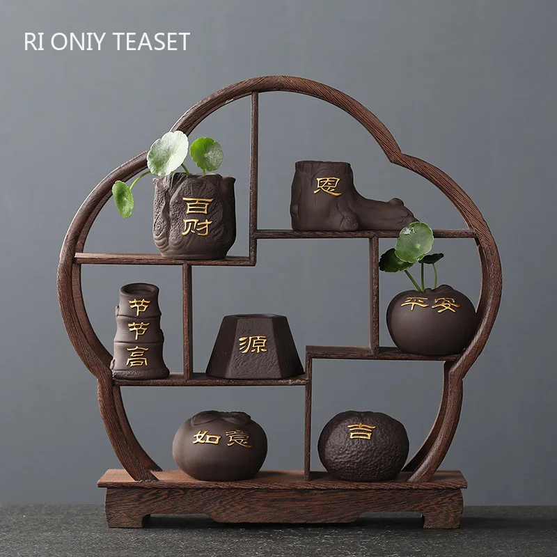 Criativo roxo argila chá pet p - Bonsai Garden Mini avaliação e preço
