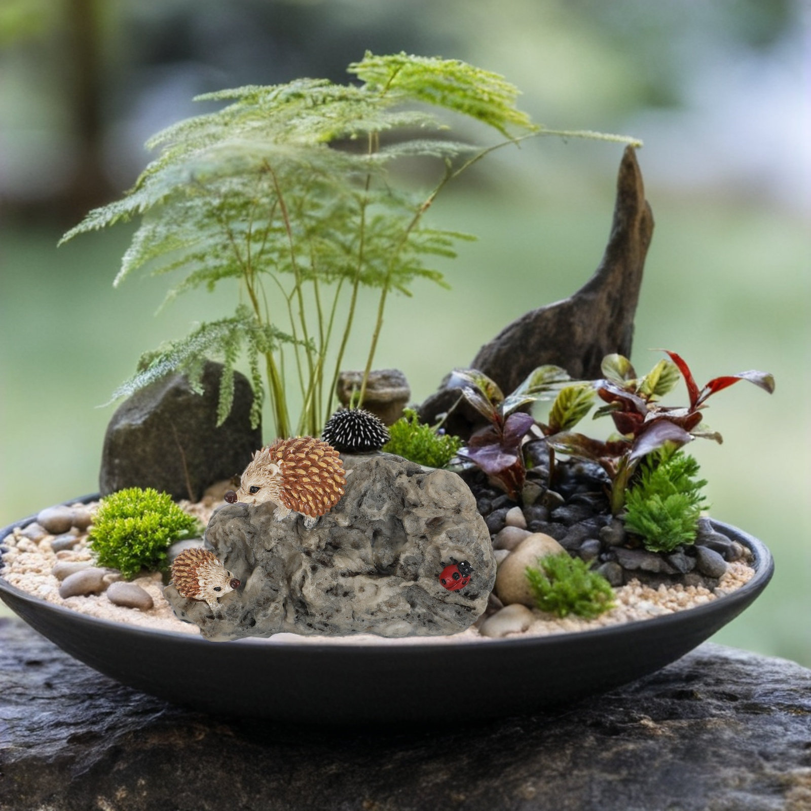 Estátua de Jardim Mini Ouriço  - Bonsai Garden Mini avaliação e preço