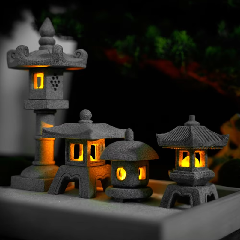 Mini Lanterna Pagode Iluminada - Bonsai Garden For Home avaliação e preço