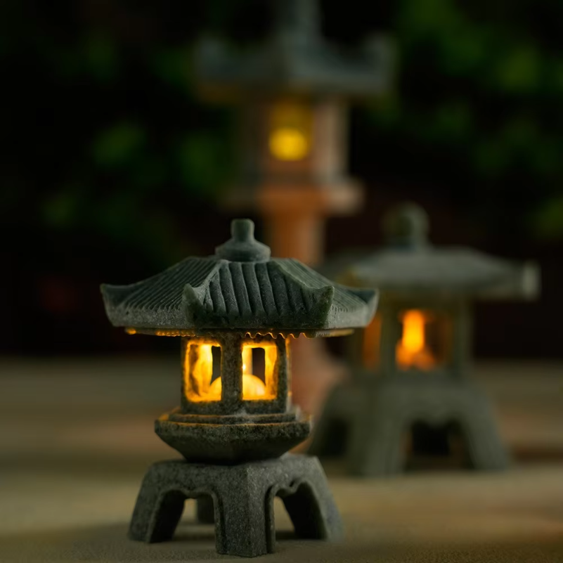 Mini Lanterna Pagode Iluminada - Bonsai Garden For Home avaliação e preço