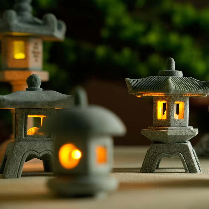 Mini Lanterna Pagode Iluminada - Bonsai Garden For Home avaliação e preço