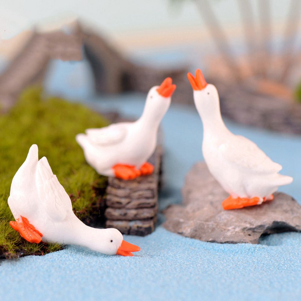 Estatueta De Ganso Em Miniatur - Bonsai Garden For Home avaliação e preço