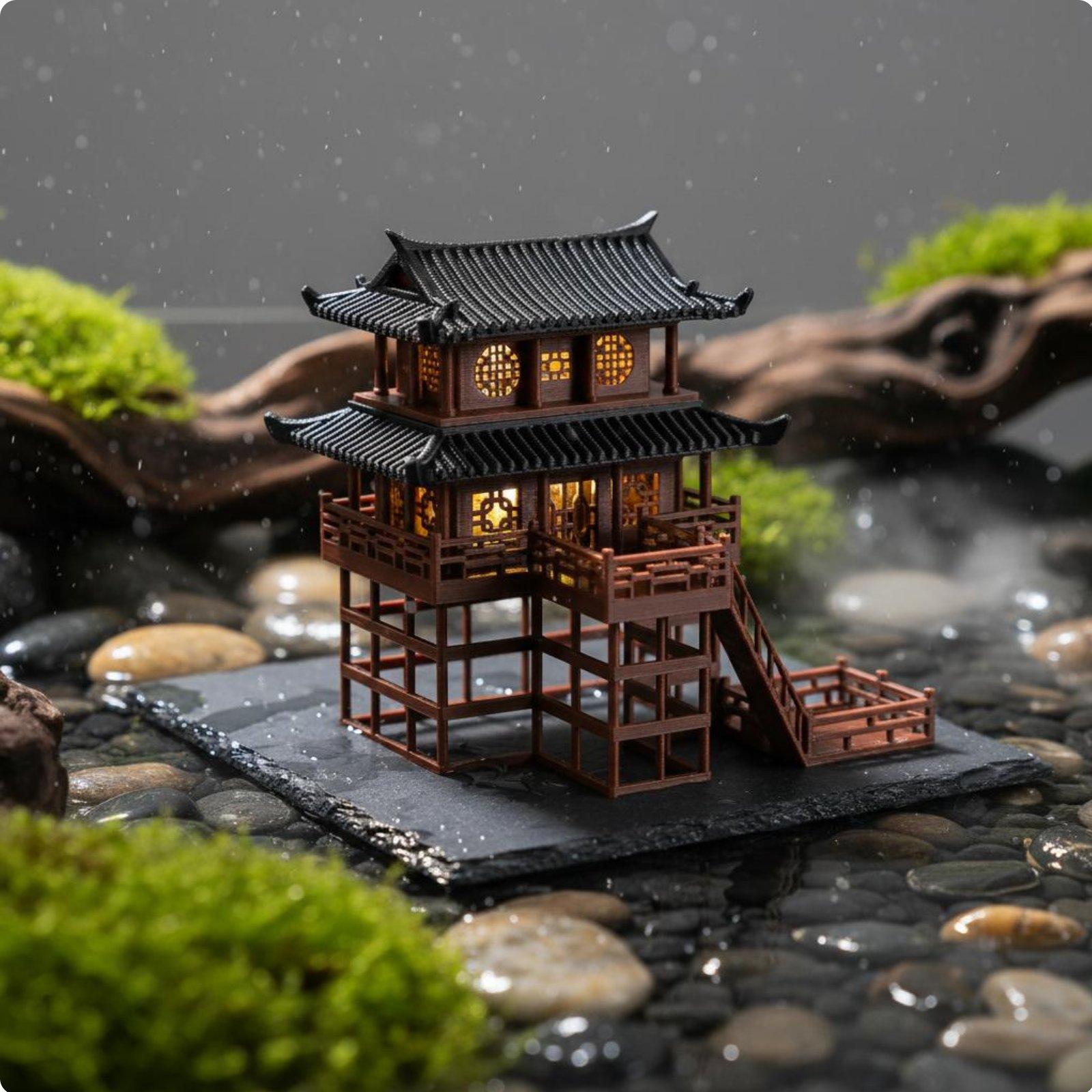 Mini Pagode de Plástico para M - Bonsai Garden Mini avaliação e preço